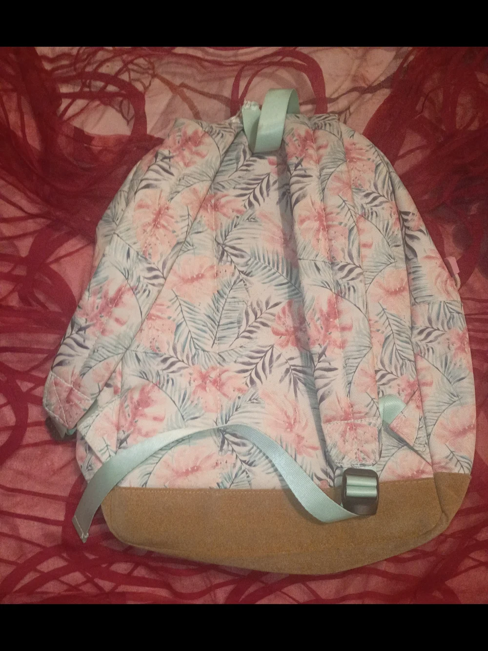 Floral Pink and Blue Women's Backpack